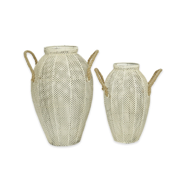 VASE SET 2 PCS - WHITE
