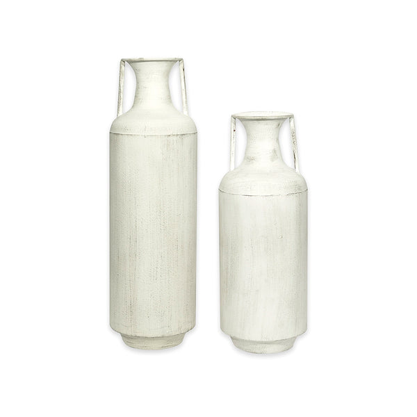 VASE SET 2 PCS - ANTIQUE WHITE