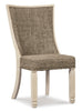 BOLANBURG DINING TABLE SET 6 CHAIRS - BEIGE