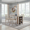 SKEMPTON HIGH TABLE SET 4 CHAIRS - WHITE