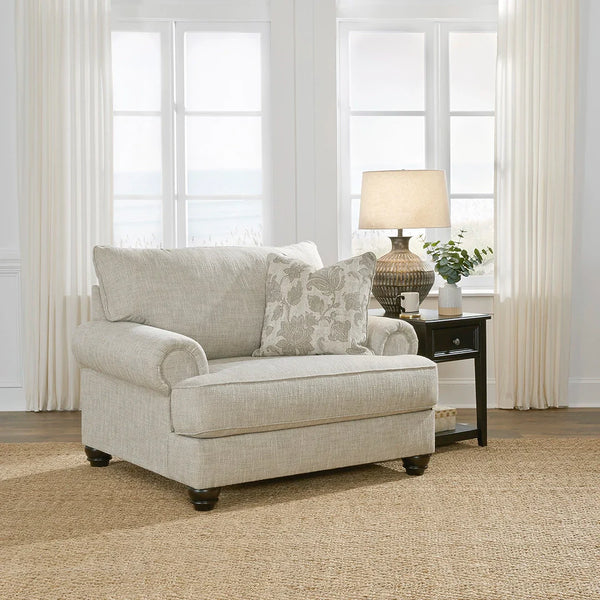 Asanti oversized chair light textured fabric with roll arms – Ashley UAE furniture