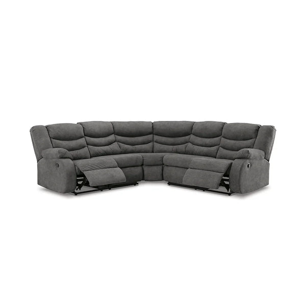 Two-tone gray sectional sofa centerpiece for modern living rooms