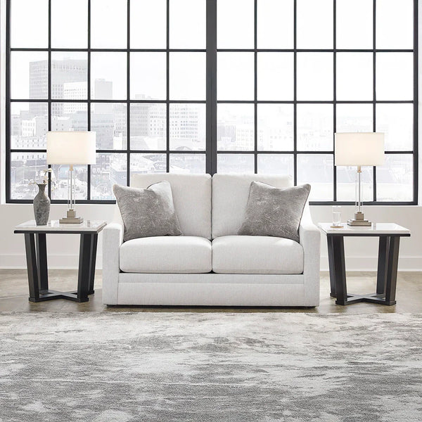 Maitelynn loveseat with clean lines and streamlined silhouette.