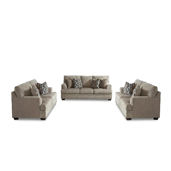 STONEMEADE SOFA SET 3 PCS BROWN