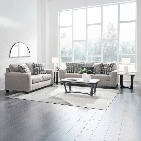 Avenal 3-piece grey sofa set – modern corner sofa and sofa couch for living room.