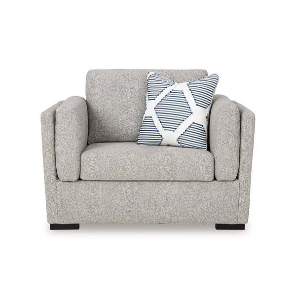Oversized chair with plush cushions and durable platform foundation support