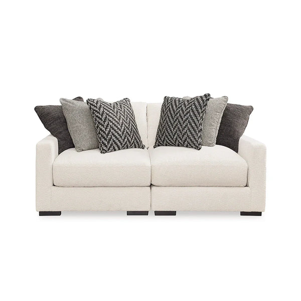Elissa Court sectional sofa with feather-blend cushions and accent pillows – Ashley UAE