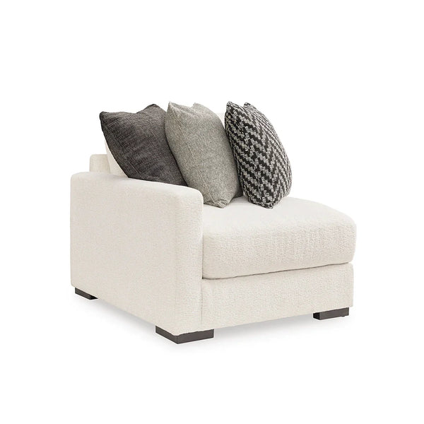 Low-profile faux wood finish legs on Elissa Court modular sectional – Ashley UAE