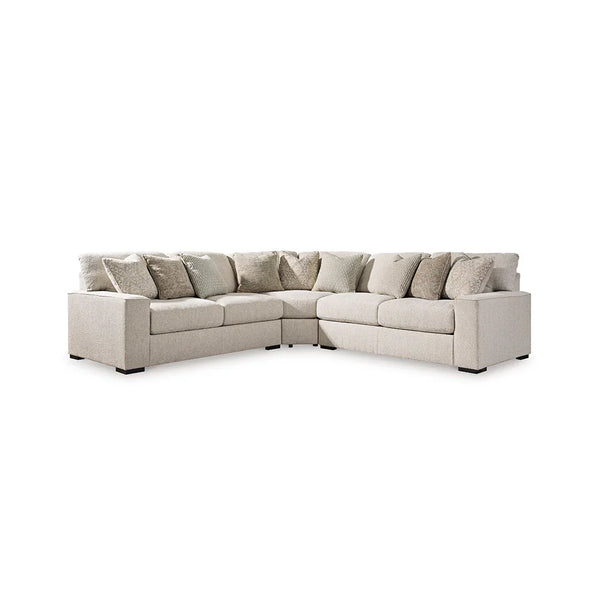 Feather-blend cushions on elegant sectional sofa for maximum comfort – Ashley UAE