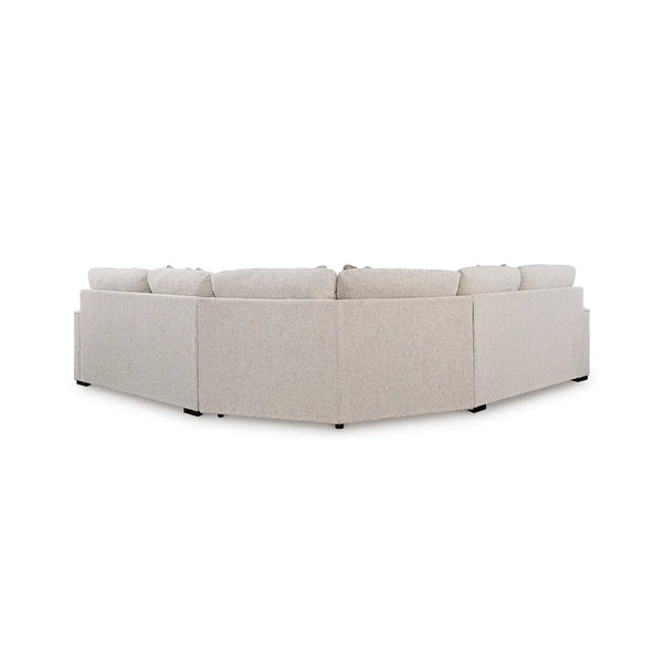 Contemporary sectional sofa with accent pillows and faux wood finish legs – Ashley UAE