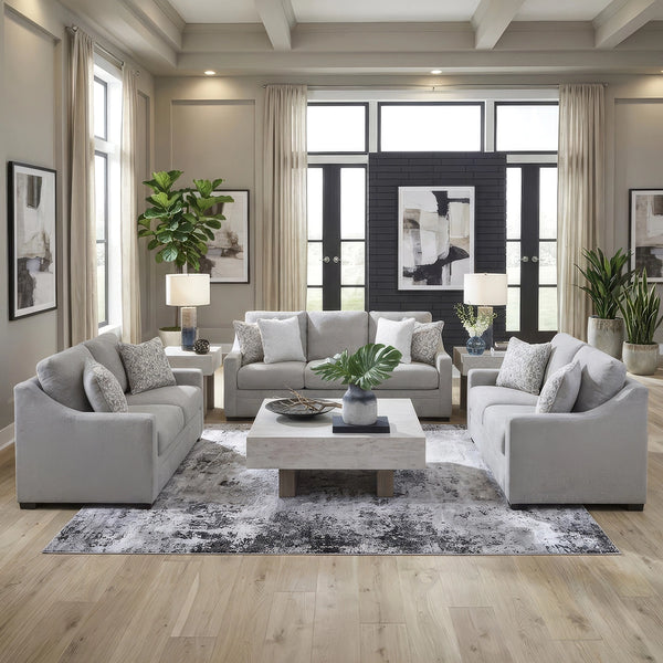 IVORY BROOK SOFA SET 3 PCS - GREY