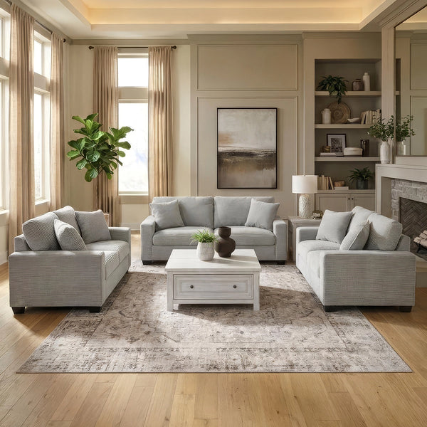 AMESLEY SOFA SET 3 PCS - GREY