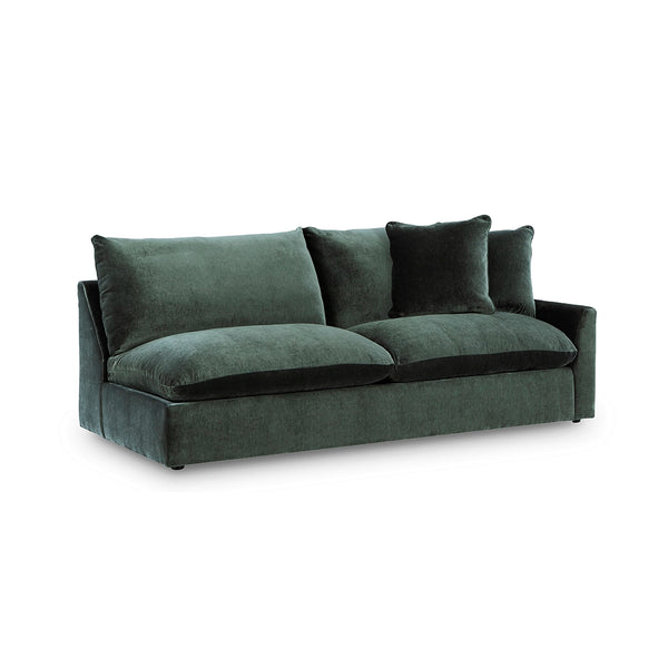 Carriage View SECTIONAL SOFA 3 PCS - DARK GREEN