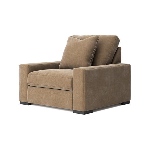 CALDEN SOFA 1 SEATER - LIGHT BROWN