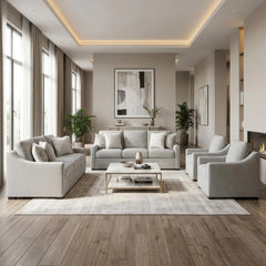 IVORY BROOK SOFA SET 4 PCS - GREY