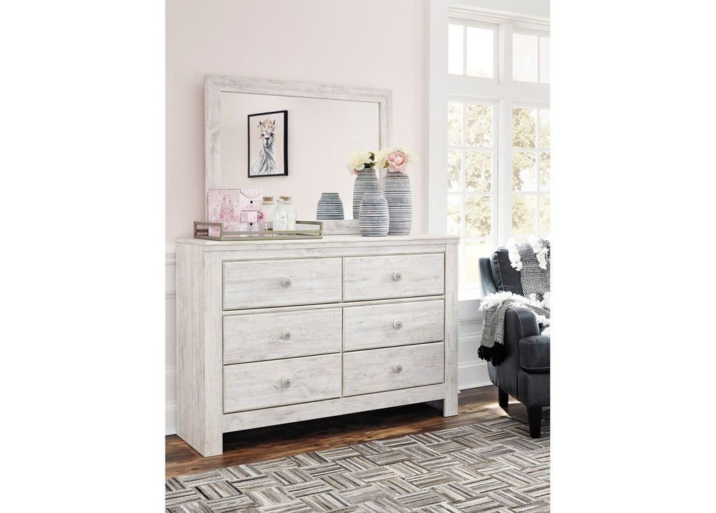 PAXBERRY DRESSER + MIRROR - WHITE