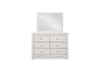 PAXBERRY DRESSER + MIRROR - WHITE