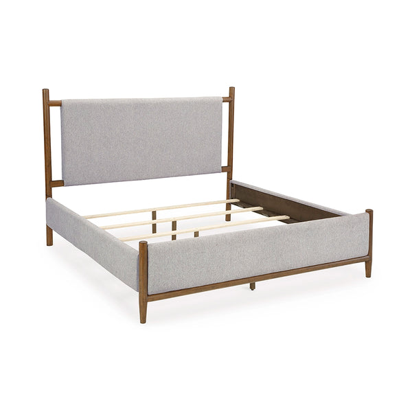 LYNCOTT BED QUEEN SIZE (150*200CM) - GREY