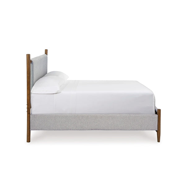 LYNCOTT BED QUEEN SIZE (150*200CM) - GREY