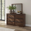 KENDAMOR BEDROOM SET WITHOUT WARDROBE QUEEN SIZE (160*200 CM) - DARK BROWN