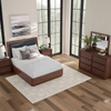KENDAMOR BEDROOM SET WITHOUT WARDROBE QUEEN SIZE (160*200 CM) - DARK BROWN