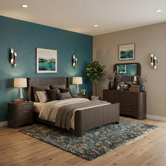 
                          NEO BEDROOM SET WITHOUT WARDROBE KING SIZE (180 X 200 CM) - BROWN
                          