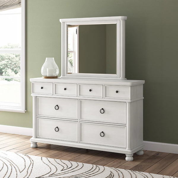 CHADWORTH BEDROOM SET WITHOUT WARDROBE KING SIZE (180 X 200 CM) - ANTIQUE WHITE