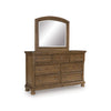 VANDENMORE BEDROOM SET WITHOUT WARDROBE KING SIZE (180 X 200 CM) - LIGHT BROWN