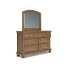 VANDENMORE BEDROOM SET WITHOUT WARDROBE KING SIZE (180 X 200 CM) - LIGHT BROWN