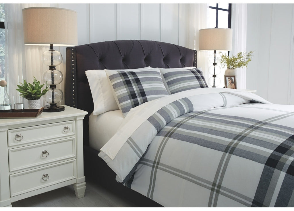 STAYNER BEDDING KING SET OF 3 - WHITE
