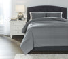 MATTIAS BEDDING KING SIZE 3 PCS - GREY
