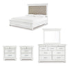 KANWYN BEDROOM SET KING SIZE (193*203 CM) WHITE