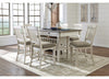 BOLANBURG HIGH DINING TABLE SET 6 CHAIRS - BEIGE