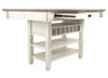 BOLANBURG HIGH DINING TABLE SET 6 CHAIRS - BEIGE