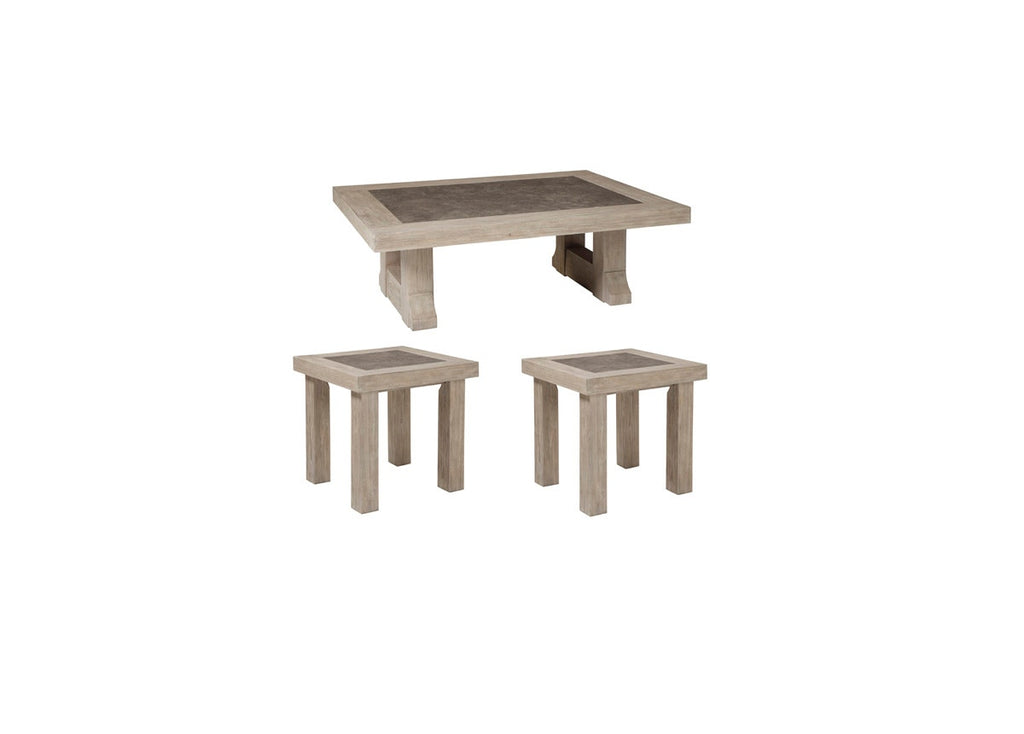 HENNINGTON COFFEE TABLE SET 3 PCS - BROWN