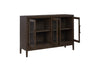 BURKHAUS DINING TABLE SET 8 CHAIRS + BUFFET - BROWN