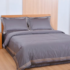 SALVINO BEDDING SET KING SIZE SET OF 4 PCS - GREY