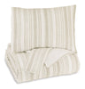 REIDLER BEDDING SET KING SIZE 3 PCS - BEIGE