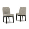 BURKHAUS DINING TABLE SET 8 CHAIRS - BROWN