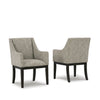 BURKHAUS DINING TABLE SET 8 CHAIRS - BROWN