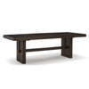 BURKHAUS DINING TABLE SET 8 CHAIRS - BROWN