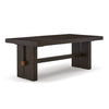 BURKHAUS DINING TABLE SET 8 CHAIRS - BROWN