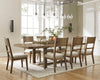 CABALYNN DINING TABLE SET 8 CHAIRS - BROWN