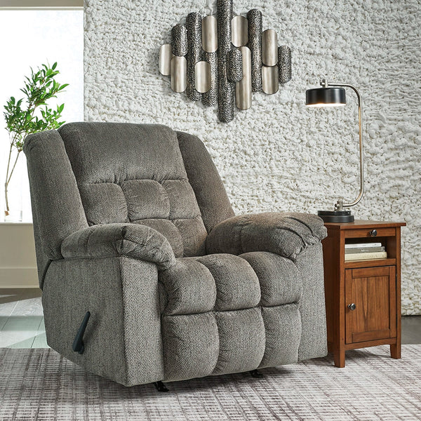 Kegler rocker recliner with plush seating and neutral upholstery – Ashley UAE