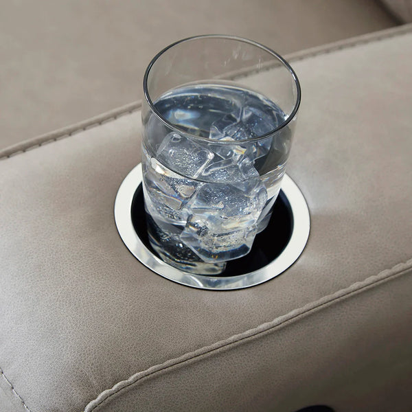 Comfortable 3-seater recliner sofa with side handle to release leg rest.