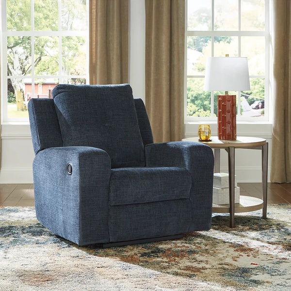 Contemporary tufted recliner chair in chic modern fabric – Ashley UAE