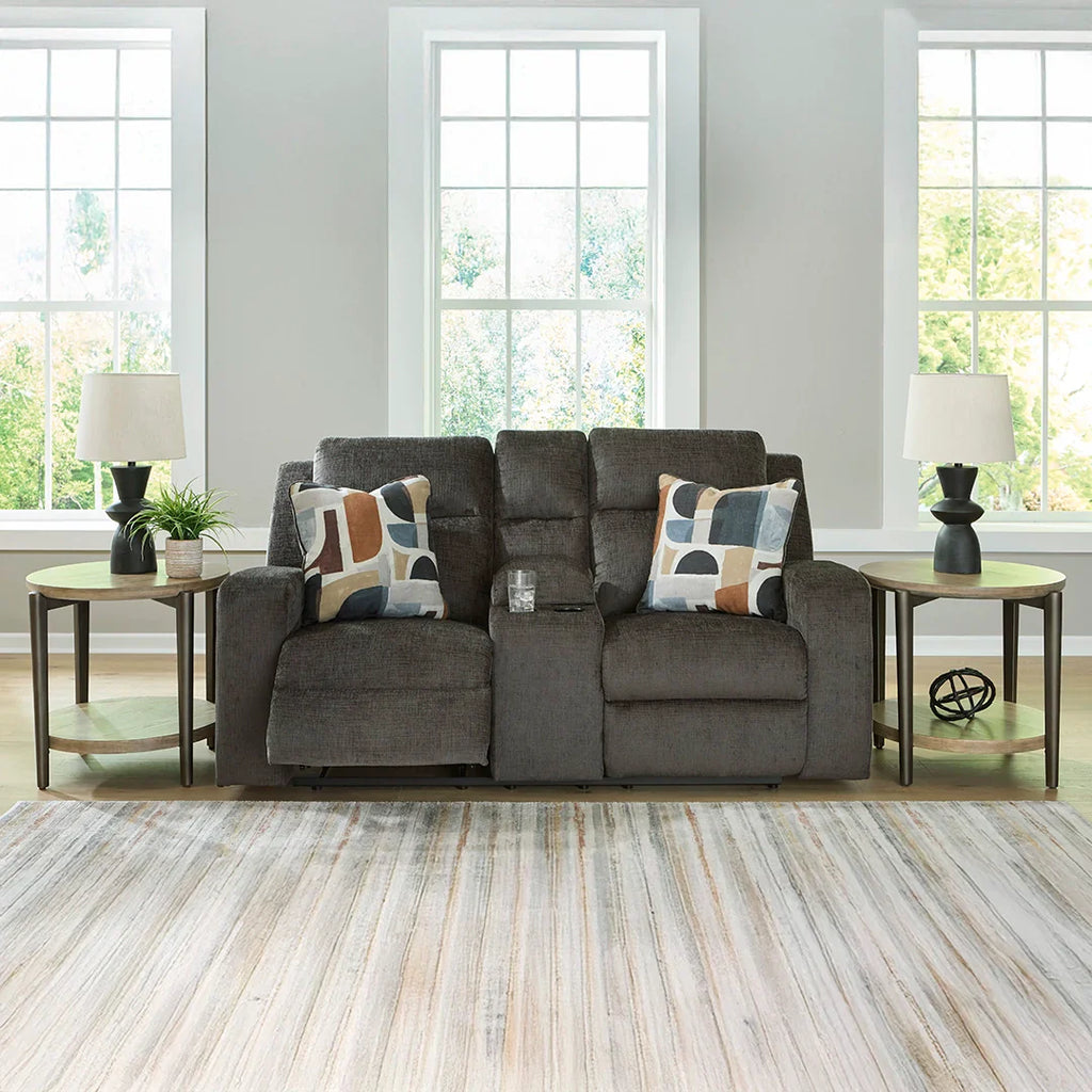 KANLOW LOVESEAT RECLINER 2 SEATER GREY