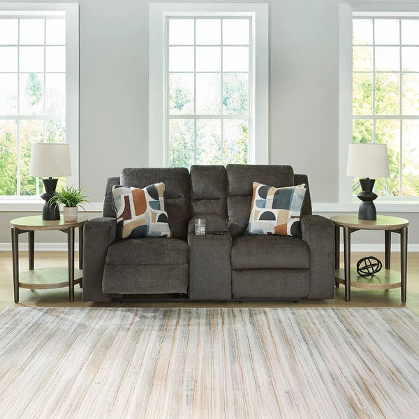 KANLOW LOVESEAT RECLINER 2 SEATER GREY