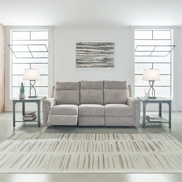 Power reclining sofa Dubai with plush cushions and casual contemporary design.