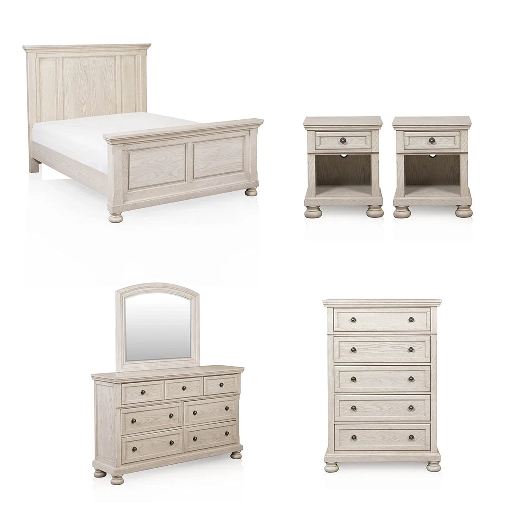 ROBBINSDALE BEDROOM SET WITH CHEST QUEEN SIZE (160*200 CM) WHITE
